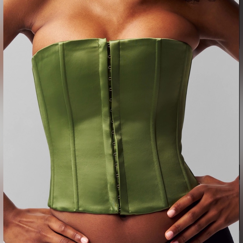 Danielle Guizo Satin Corset Top